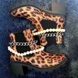 Betsey Johnson Leopard Booties